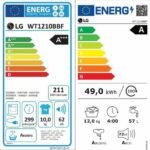 Lavadora y secadora - LG - WT1210BBF - 12+10KG - 1400RPM - Negro – Image 2
