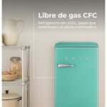 EVVO Frigorífico Mini F26 Retro Verde Aquamarina, 95 l, vintage, bajo consumo, silencioso – Image 2
