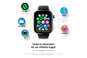 Smartwatch Savefamily Plus 2 Junior Plata Correa Tela Black Night – Image 3