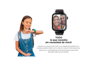 Smartwatch Savefamily Plus 2 Junior Plata Correa Tela Black Night – Image 2
