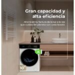 EVVO Lavadora 10 kg Nature R10, 1400 rpm, Clase A, Motor Inverter, 13 programas, vapor, Super Spa, lavado rápido, blanca – Image 5