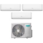 hisense trial split inverter aire acondicionado hi-comfort serie 9+9+9 con 3amw62u4rfa r-32 wi-fi integrado 9000+9000 - nuevo