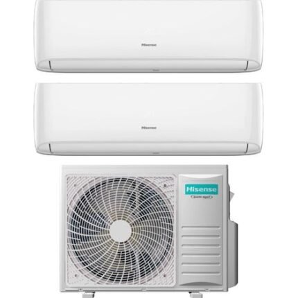 hisense dual split inverter aire acondicionado hi-comfort serie 12+12 con 3amw72u4rfa r-32 wi-fi integrado 12000+12000 - nuevo