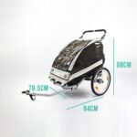 Remolque para niños Storag 2 en 1 negro/blanco