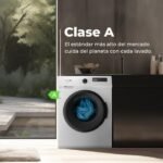 EVVO Lavadora 8 kg carga frontal Terra 8, 1350 rpm, Clase energética A, Motor Inverter, 15 programas, Lavado Rápido 15', Función vapor Steam Wash, Inicio diferido, Blanco – Image 5