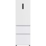 Haier – Frigorífico combi no frost E 185 cm 360L blanco – Puertas reversibles – Clase energética E – Diseño independiente