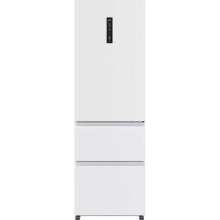 Haier – Frigorífico combi no frost E 185 cm 360L blanco – Puertas reversibles – Clase energética E – Diseño independiente