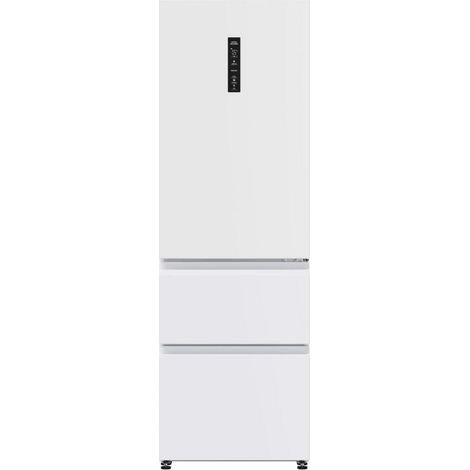 Haier – Frigorífico combi no frost E 185 cm 360L blanco – Puertas reversibles – Clase energética E – Diseño independiente