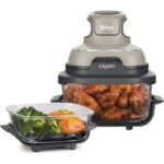 Ninja CRISPi Sencillo 3,8 L 1700 W Freidora de aire caliente Gris, Color piedra, Transparente