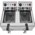 Freidora de acero inoxidable. Freidora eléctrica profesional para hostelería. Capacidad: 2 cestas de 10 litros. – Image 4