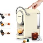 Cafetera de cápsulas MK-609 3 en 1: preparación de café caliente y frío a 92 ℃ y 19 bares, doble servicio, depósito de agua de 600 ml y bandeja de goteo extraíble, compatible con cápsulas DG/NES y caf – Image 3
