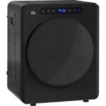 Homcom – Secadora de evacuación 5 kg 1000W – Función antiarrugas y esterilizar – Temporizador y pantalla LED táctil – Tambor de acero inoxidable negro