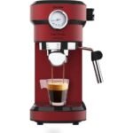 Cecotec – Cafetera express con manómetro – 20 bares de presión – Brazo con doble salida y dos filtros – Espumador de leche orientable