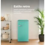 EVVO Frigorífico Mini F26 Retro Verde Aquamarina, 95 l, vintage, bajo consumo, silencioso – Image 5
