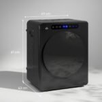 Homcom – Secadora de evacuación 5 kg 1000W – Función antiarrugas y esterilizar – Temporizador y pantalla LED táctil – Tambor de acero inoxidable negro – Image 5