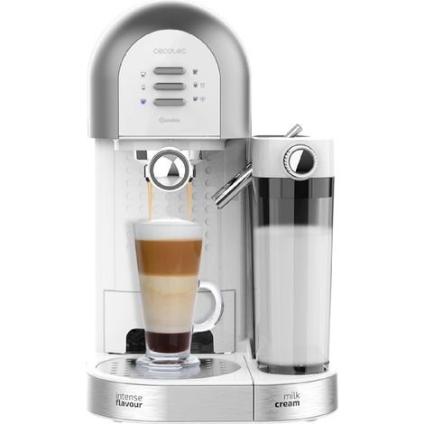 Cecotec – Cafetera semiautomática para café molido y cápsulas – 20 bares de presión – Potencia 1470 W – Sistema Instant Cappuccino y Custom Coffee