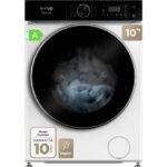 EVVO Lavadora 10 kg Nature R10, 1400 rpm, Clase A, Motor Inverter, 13 programas, vapor, Super Spa, lavado rápido, blanca