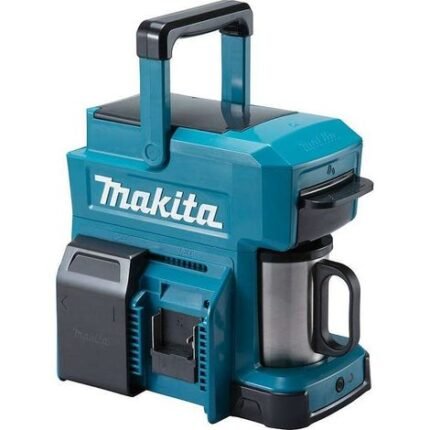 Makita – Cafetera monodosis 18V/12V para cápsulas y café molido – Depósito de agua lavable – Asa de transporte – DCM501Z