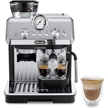 Máquina de café manual DeLonghi La Specialista Arte – 15 bares de presión – Capacidad 1.1L – Compatible con café molido y cápsulas E.S.E.