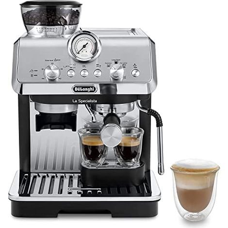 Máquina de café manual DeLonghi La Specialista Arte – 15 bares de presión – Capacidad 1.1L – Compatible con café molido y cápsulas E.S.E.