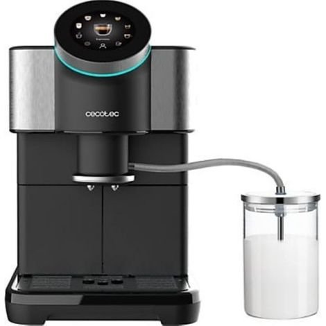 Cecotec Cafetera superautomática Táctil Cremmaet Spin. 1450W, 19 Bares, Pantalla TFT, Sistema Thermoblock, Limpieza Automática