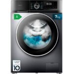 Cecotec Lavadora 7Kg Bolero DressCode 7500 Inverter Steel A. 16 Programas, Baso Consumo, Motor Inverter plus, SteamMax, Pearl Drum, Delay Start, Drum Clean, Display, Allergy Care, Función Stop&Go