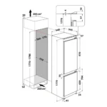 Frigorífico combi integrable Whirlpool WHC18 T514 – Total No Frost, 250 L, Clase C – Image 4