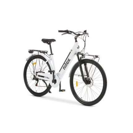 Nilox J7 eBike Bicicleta Eléctrica 25Km/h 36V - 13Ah 250W 80Km Suspensión Delantera Blanco