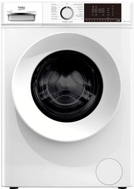 Nivel de ruido en centrifugado 76 dB(A) botones Pantalla LCD 8 kg 1.200 rpm Anchura 60 cm Profundidad 52 cm