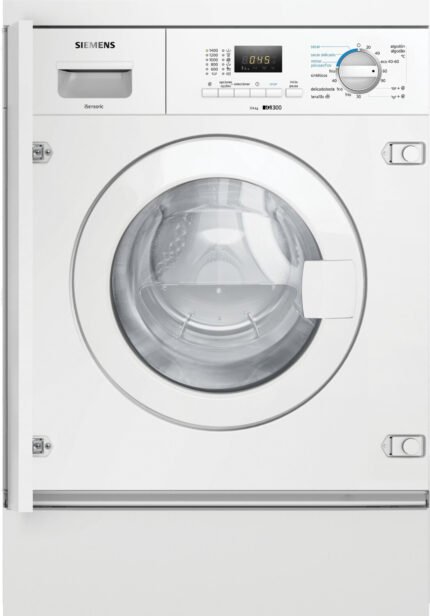 Lavadora-secadora Siemens WK12D322ES iQ300 integrable, con 7 kg de lavado, 4 kg de secado, 1200 rpm y display LED.
